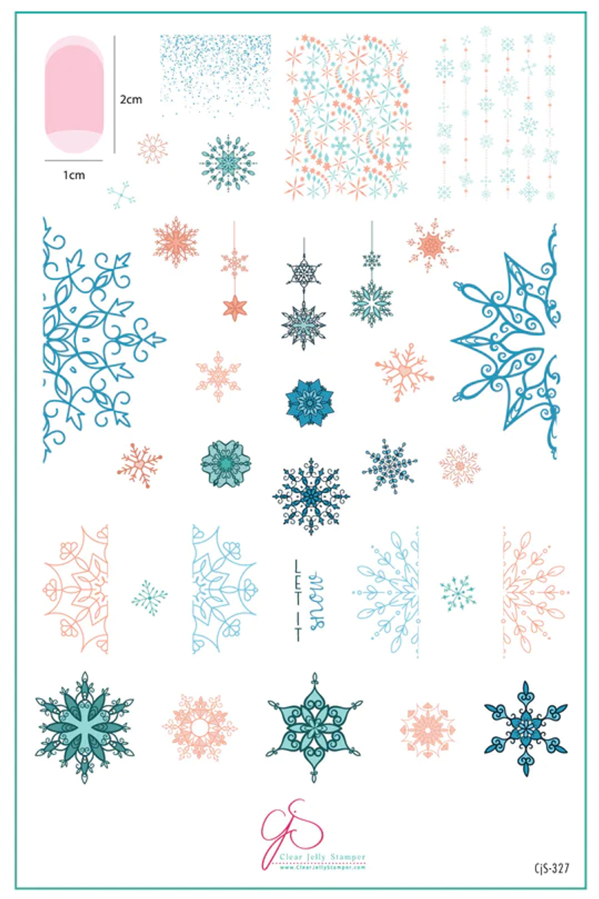 Frozen Christmas Nail Art Stamping Plate