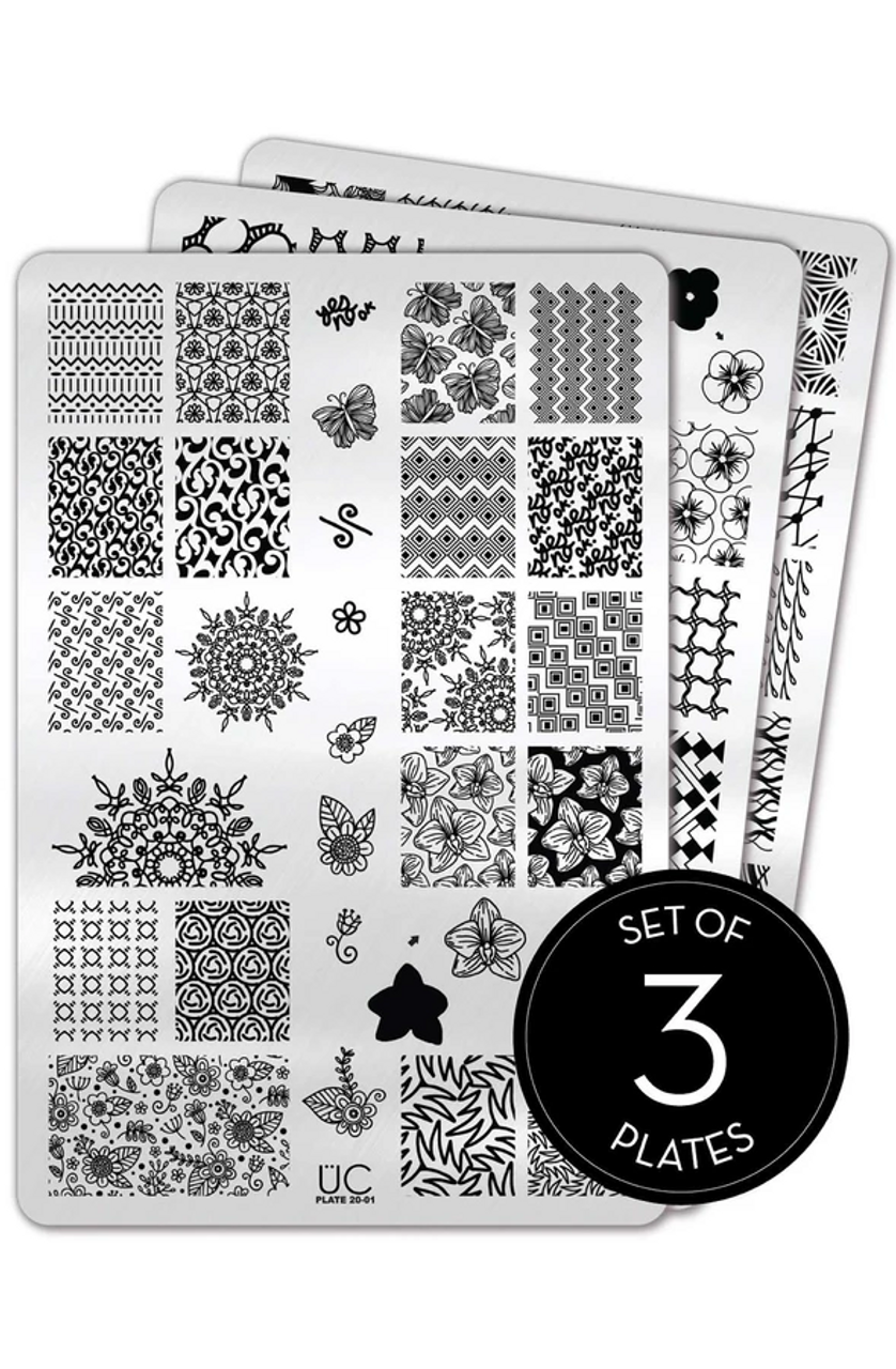 Uber Chic Stamping Plates for Nail Art - Collection 20