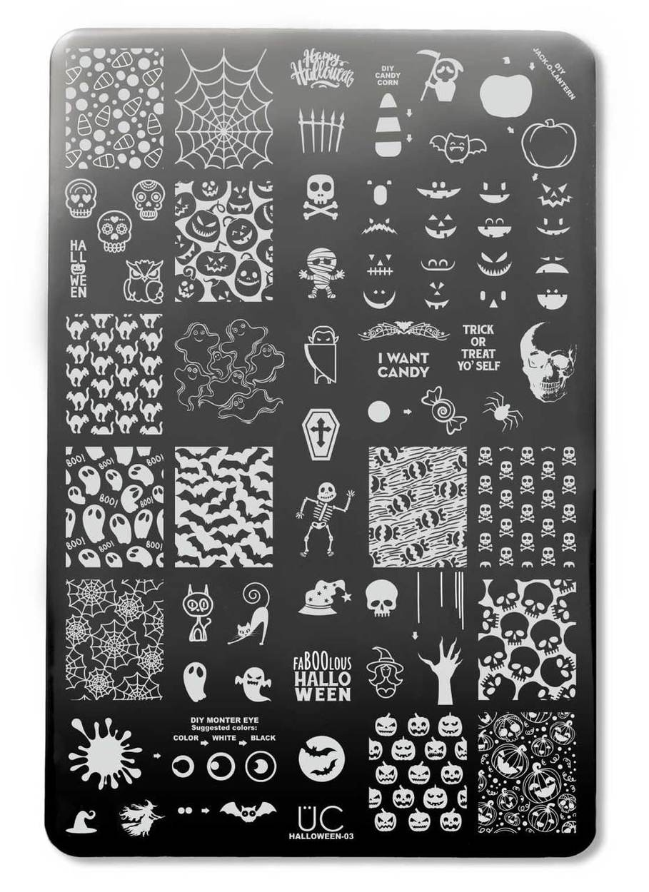 Halloween 03 Nail Art Stamping Plate By Uber Chic