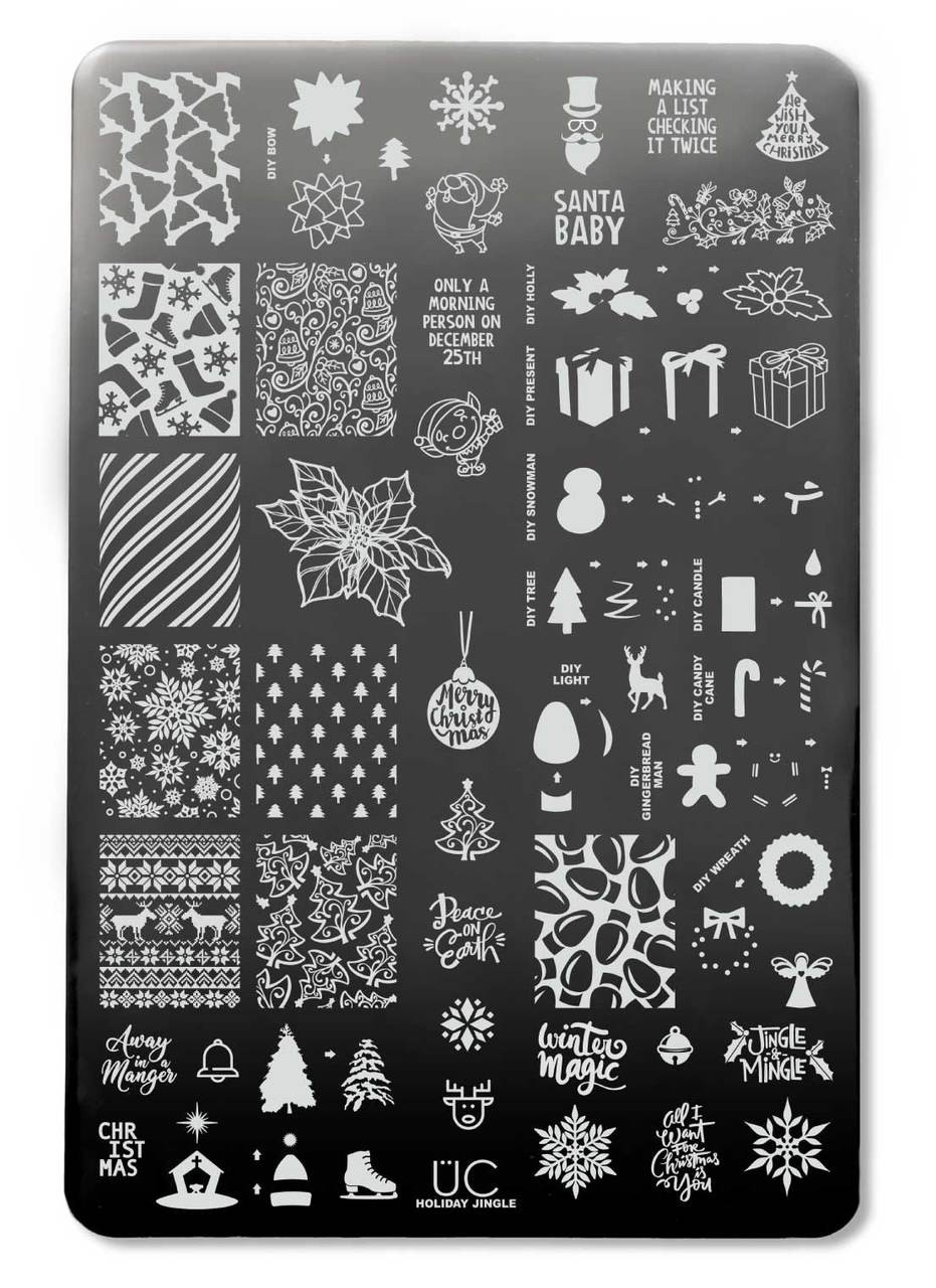 Holiday Jingle - UberChic Christmas Nail Stamping Plate