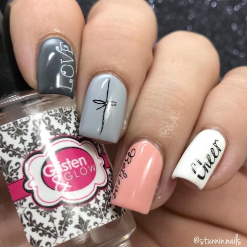 Clear Jelly Stamper Under the Mistletoe  nail stamping plate. Available in the USA at www.lanternandwren.com.