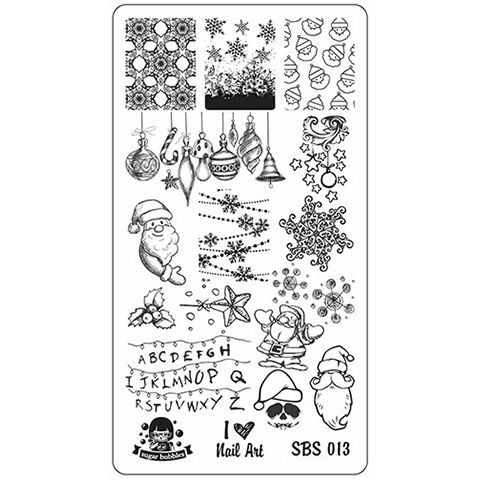 Sugar Bubbles SBS-13 nail stamping plate. Available at www.lanternandwren.com.