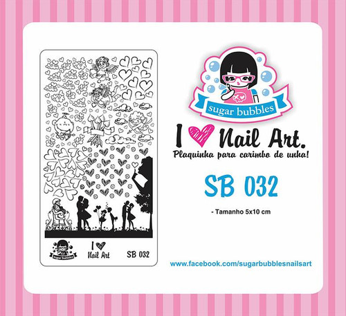 Sugar Bubbles SB032 nail stamping plate, available in the USA at www.lanternandwren.com.
