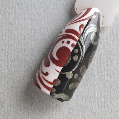 The Drunken Elf, Hit the Bottle stamping nail polish. Available at www.lanternandwren.com.