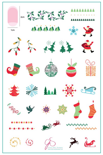 All the Trimmings! nail stamping plate by Clear Jelly Stamper. Available in the USA at www.lanternandwren.com