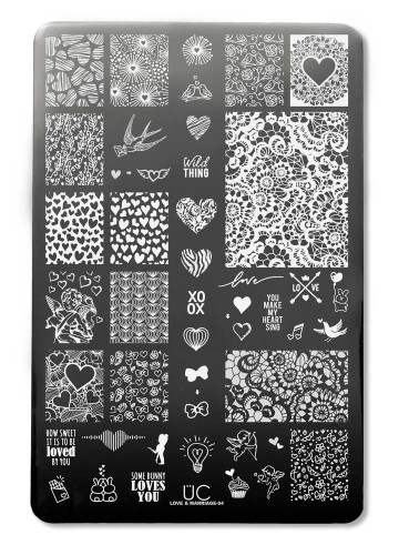 Zombie Love 02 Nail Stamping Plate by Uber Chic