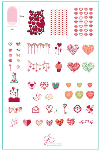 Show the Love nail stamping plate by Clear Jelly Stamper. Available in the USA at www.lanternandwren.com