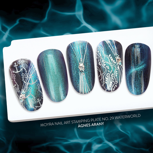 Moyra Waterworld stamping plate, #29. Available at www.lanternandwren.com.