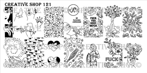 Creative Shop Stamping Plate 121.  Available at www.lanternandwren.com.