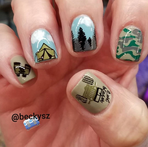 Adventure Begins nail stamping plate by Clear Jelly Stamper, available at www.lanternandwren.com.