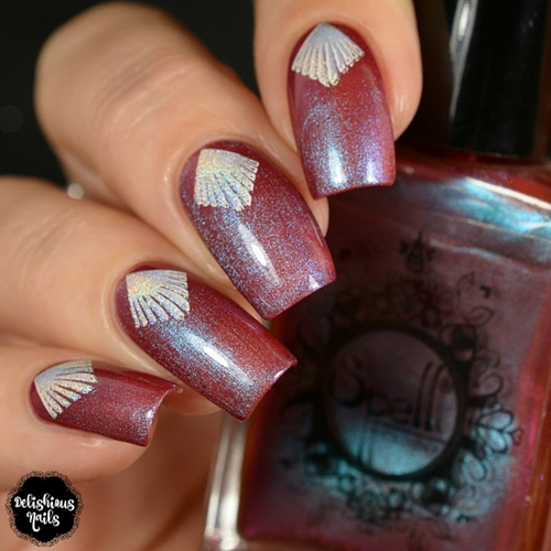 Uber Chic Art Deco Flair nail stamping plate, available at www.lanternandwren.com.