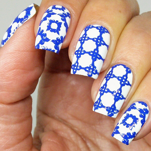 Backgrounds nail stamping plate. Available exclusively at www.lanternandwren.com.