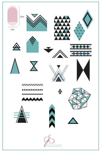 Clear Jelly Stamper Tri-angular nail stamping plate. Available at www.lanternandwren.com.