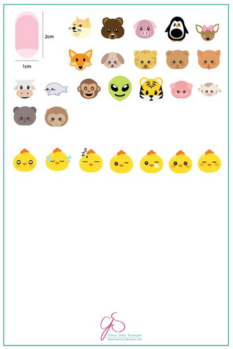 Clear Jelly Stamper emOH-GEE! nail stamping plate. Available at www.lanternandwren.com.