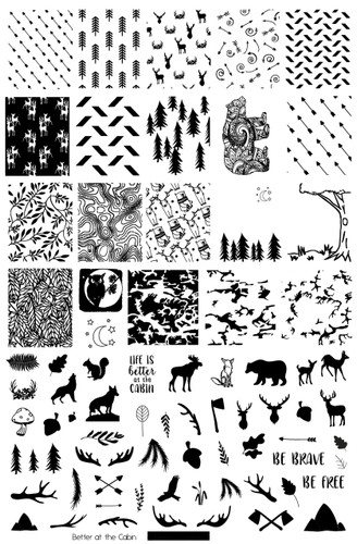 Better at the Cabin Lantern & Wren nail stamp plate, available at www.lanternandwren.com.
