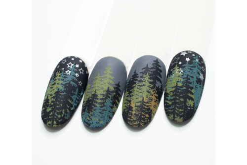 Lesly and & nailsannagorelova collab nail stamping plate. Available at www.lanternandwren.com.