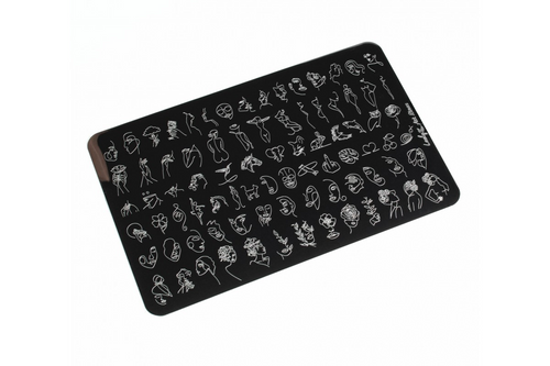 Lesly Art Lines nail stamping plate. Available at www.lanternandwren.com.