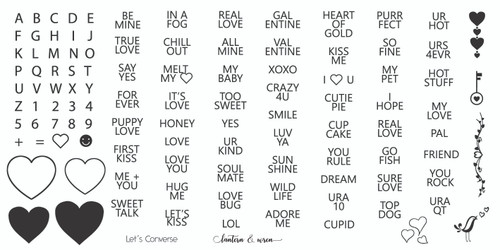 Let's Not Converse Valentine's nail stamping plate