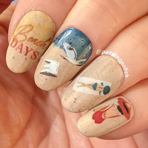 Summer Never Ends nail stamping plate by Clear Jelly Stamper, available at www.lanternandwren.com.