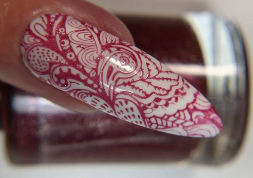 Penelope Luz nail polish Almandine. Available at www.lanternandwren.com.