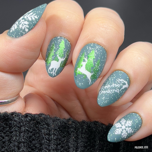 Say, It's Christmas nail stamping plate by Lantern & Wren. Available exclusively at www.lanternandwren.com.