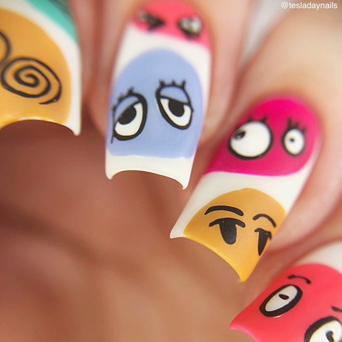 Saturday Morning Fun nail stamping plate by Lantern & Wren. Available exclusively at www.lanternandwren.com.