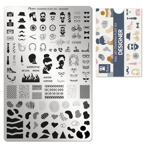 Moyra 103, Designer stamping plate. Available at www.lanternandwren.com.