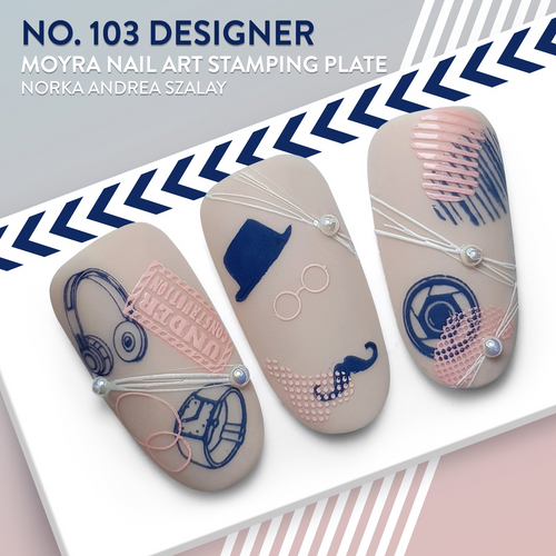 Moyra 103, Designer stamping plate. Available at www.lanternandwren.com.