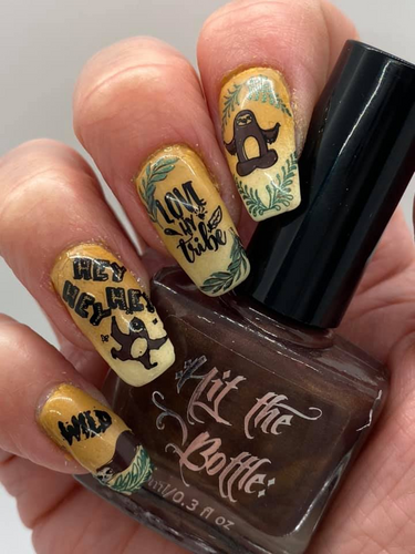 What Does the Sloth Say Lantern & Wren nail stamp plate, available at www.lanternandwren.com.