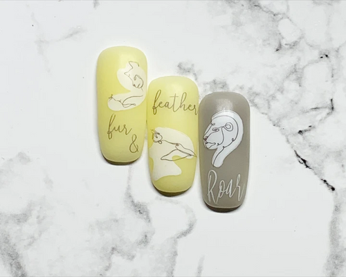 Mod Life Series - Wildlife nail stamping plate by Clear Jelly Stamper, available at www.lanternandwren.com.