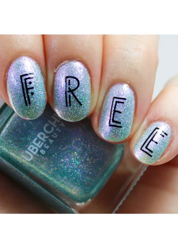 Boho Chic Alphabet nail stamping plate. www.lanternandwren.com