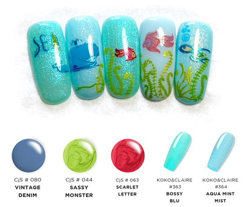 I Need Vitamin SEA nail stamping plate by Clear Jelly Stamper, available at www.lanternandwren.com.