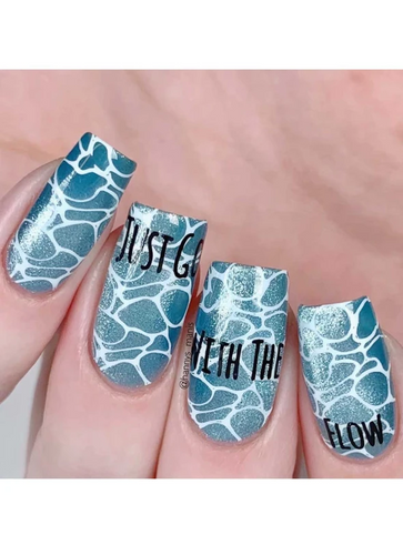 Fluid Movement nail stamping plate. www.lanternandwren.com