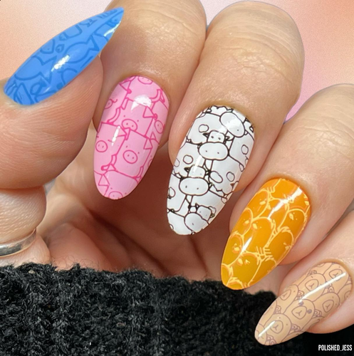 Critter Comfort nail stamping plate by Lantern & Wren. Available exclusively at www.lanternandwren.com.