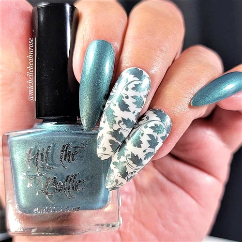 Moyra 121, Shine On nail stamping plate. Available at www.lanternandwren.com.