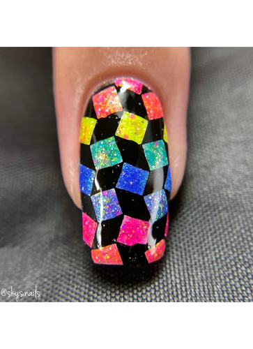 Uber Chic nail stamping plate Be Bold . Available at www.lanternandwren.com.