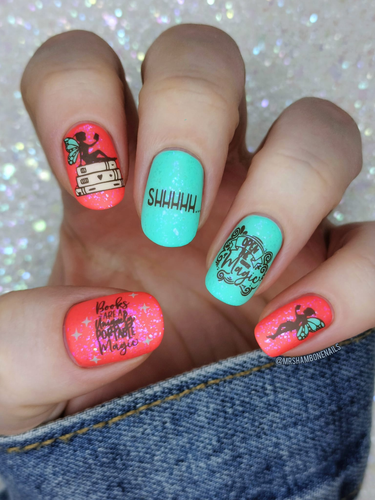 All Booked Up nail stamping plate by Lantern & Wren. Available exclusively at www.lanternandwren.com.