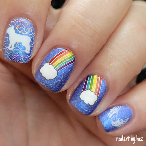 Over the Rainbow nail stamping plate by Lantern & Wren. Available exclusively at www.lanternandwren.com.