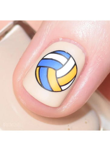 Volleyball Life nail stamping plate, available at www.lanternandwren.com.