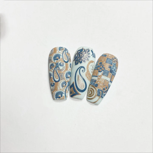 Clear Jelly Stamper Funky Floral nail stamping plate, available at www.lanternandwren.com. 