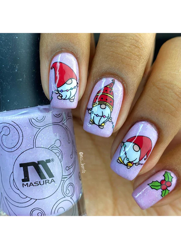 Uber Chic Gnome for the Holidays nail stamping plate, available at www.lanternandwren.com.