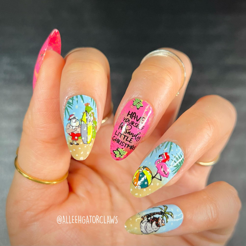 Sea & Greetings Lantern & Wren summer nail stamp plate, available at www.lanternandwren.com.