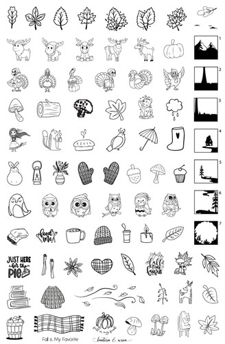 Fall is My Favorite Lantern & Wren Halloween nail stamp plate, available at www.lanternandwren.com.