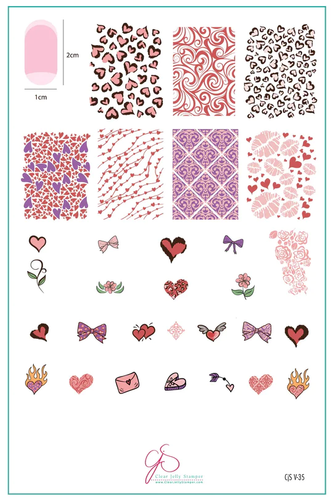 With Love Clear Jelly Stamper nail plate, available at www.lanternandwren.com. 