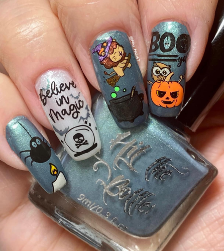 Hit the Bottle Stamping polish Smart Phone Zombie, available in the USA at www.lanternandwren.com