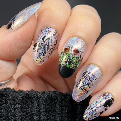 Mind Your Own Uterus nail stamp plate, available at www.lanternandwren.com.