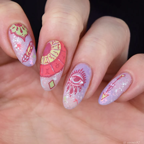 Clear Jelly Stamper Celina Ryden - Two nail stamp plate, available at www.lanternandwren.com. 