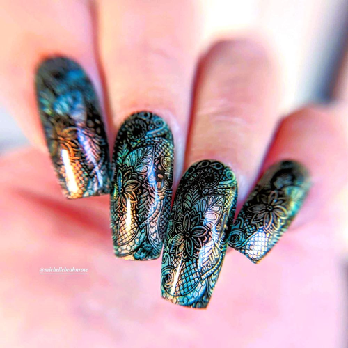 Deep and Wide 1 nail stamping plate. Available exclusively at www.lanternandwren.com.