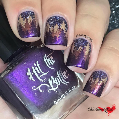 Hit the Bottle Stamping Polish Aubergenie, in the USA at www.lanternandwren.com