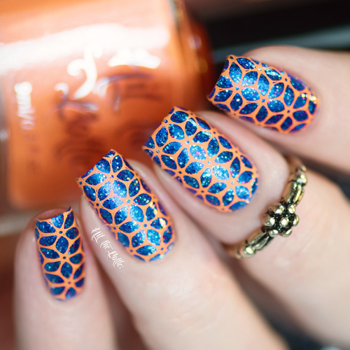 Orange You Excited neon orange Hit the Bottle stamping polish. Get it in the USA at www.lanternandwren.com.